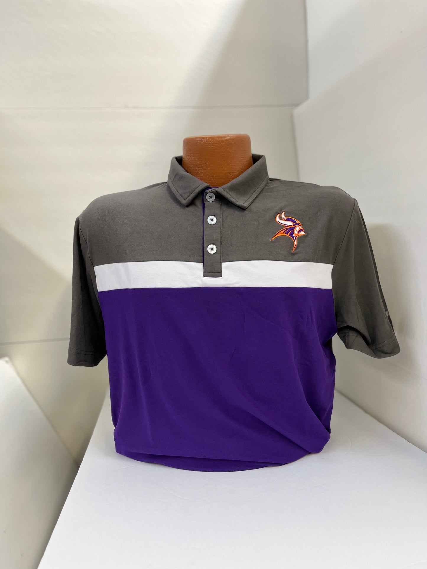 Colosseum Men's Purple/Grey Vikings Polo